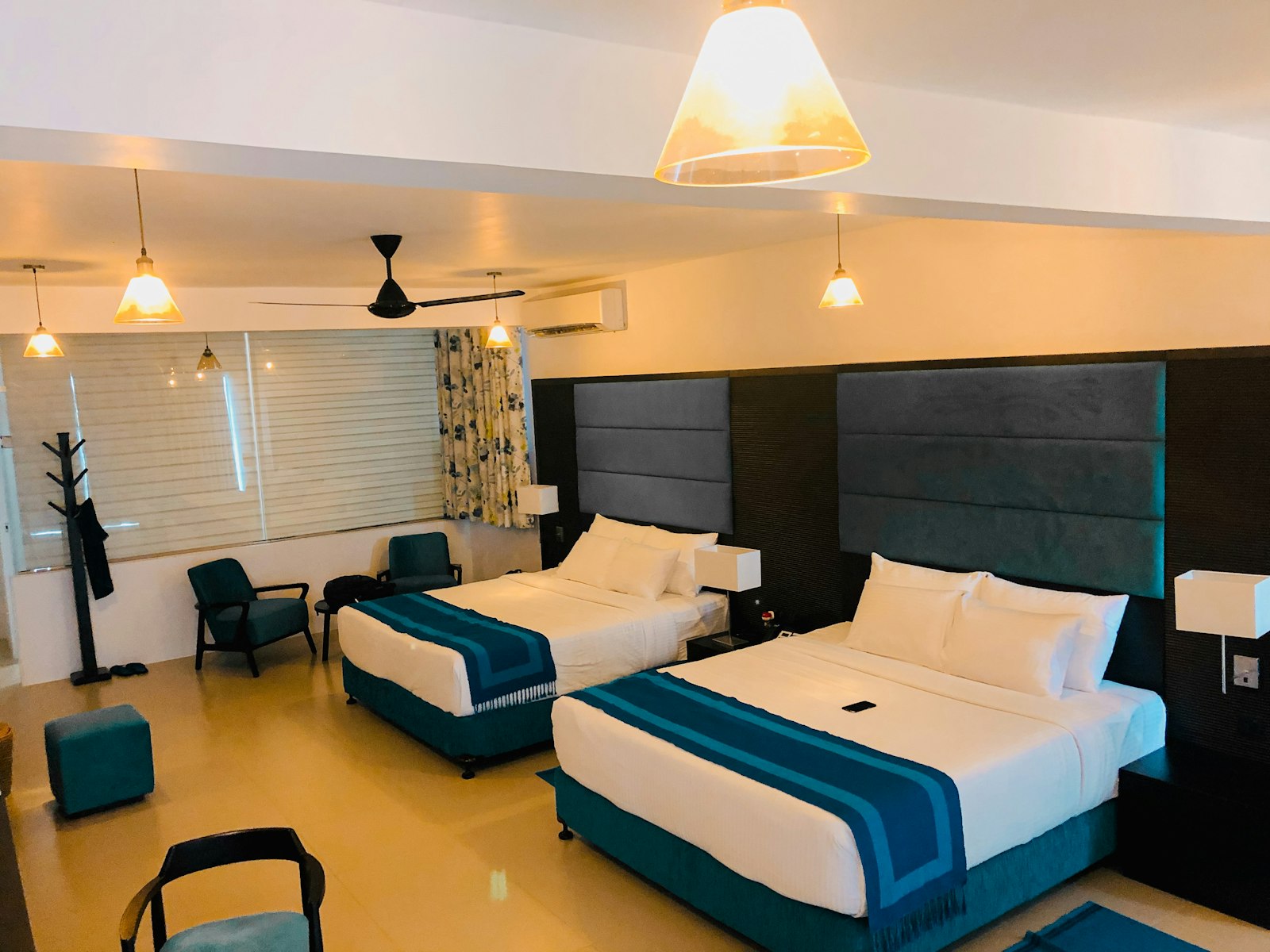 A simple, comfortable room with two beds (placeholder photo)
